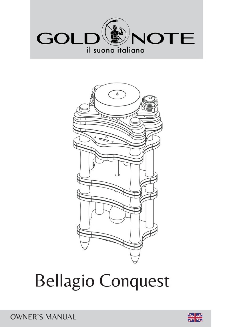 Gold Note Bellagio Conquest User manual
