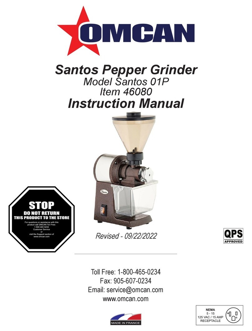 Omcan Santos 01P instruction manual