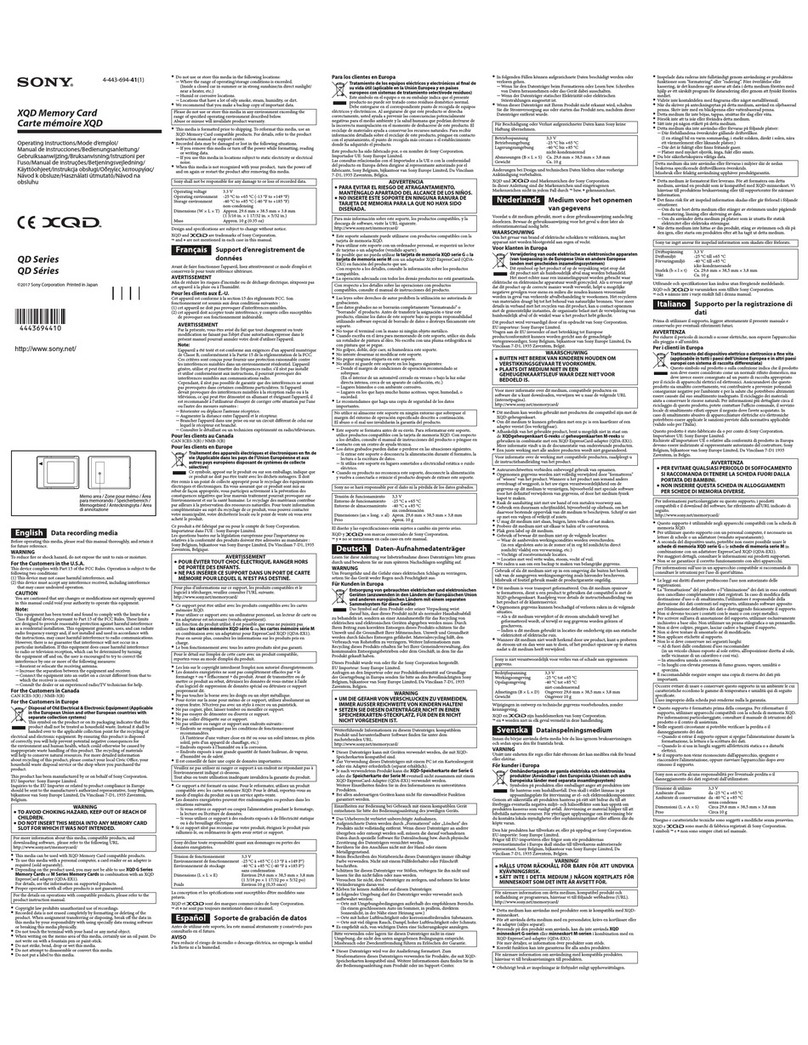 Sony QD Series User manual