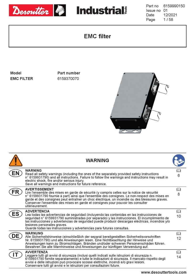 Desoutter EMC FILTER Original instructions
