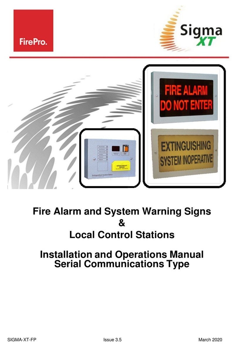 Fire Pro Sigma XT Installation and operation manual