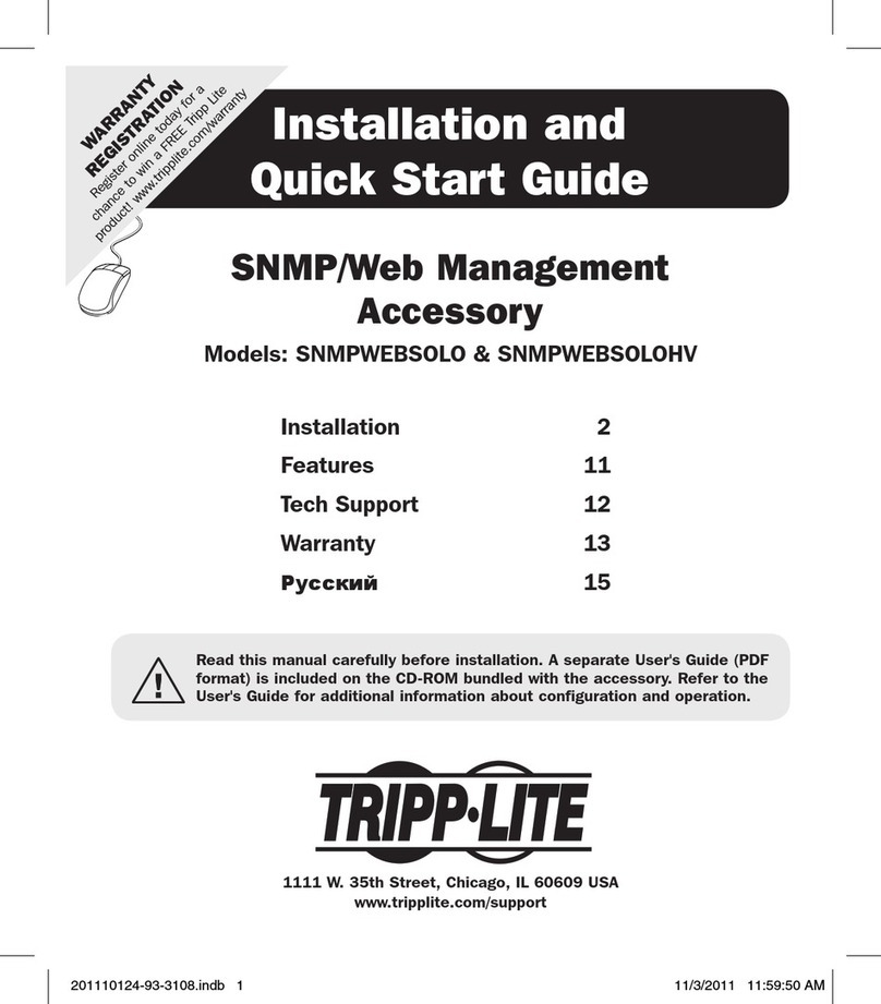 Tripp Lite SNMPWEBSOLO User manual