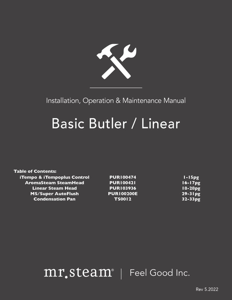 mr. steam Butler Installation, operation & maintenance manual