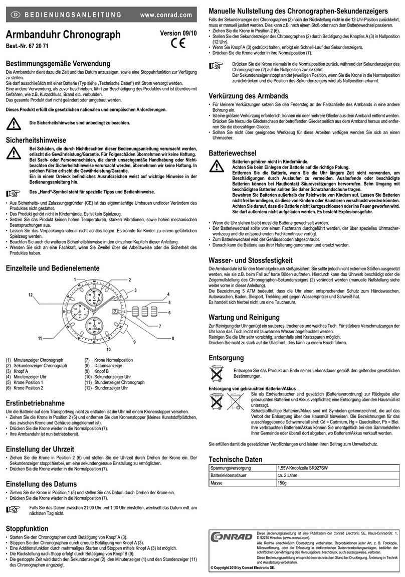 Conrad 67 20 71 User manual