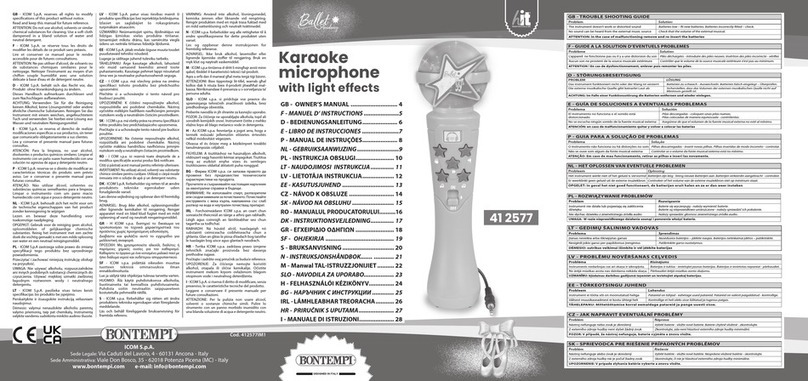 Bontempi Ballet Academy 41 2577 owner's manual