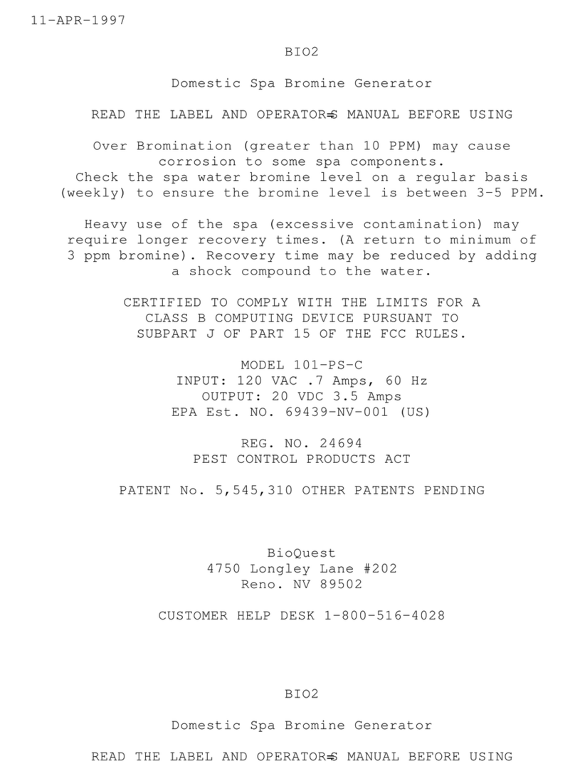 BioQuest BIO2 201-PS-C Operator's manual BioQuest BIO2 201-PS-C Operator's manual
