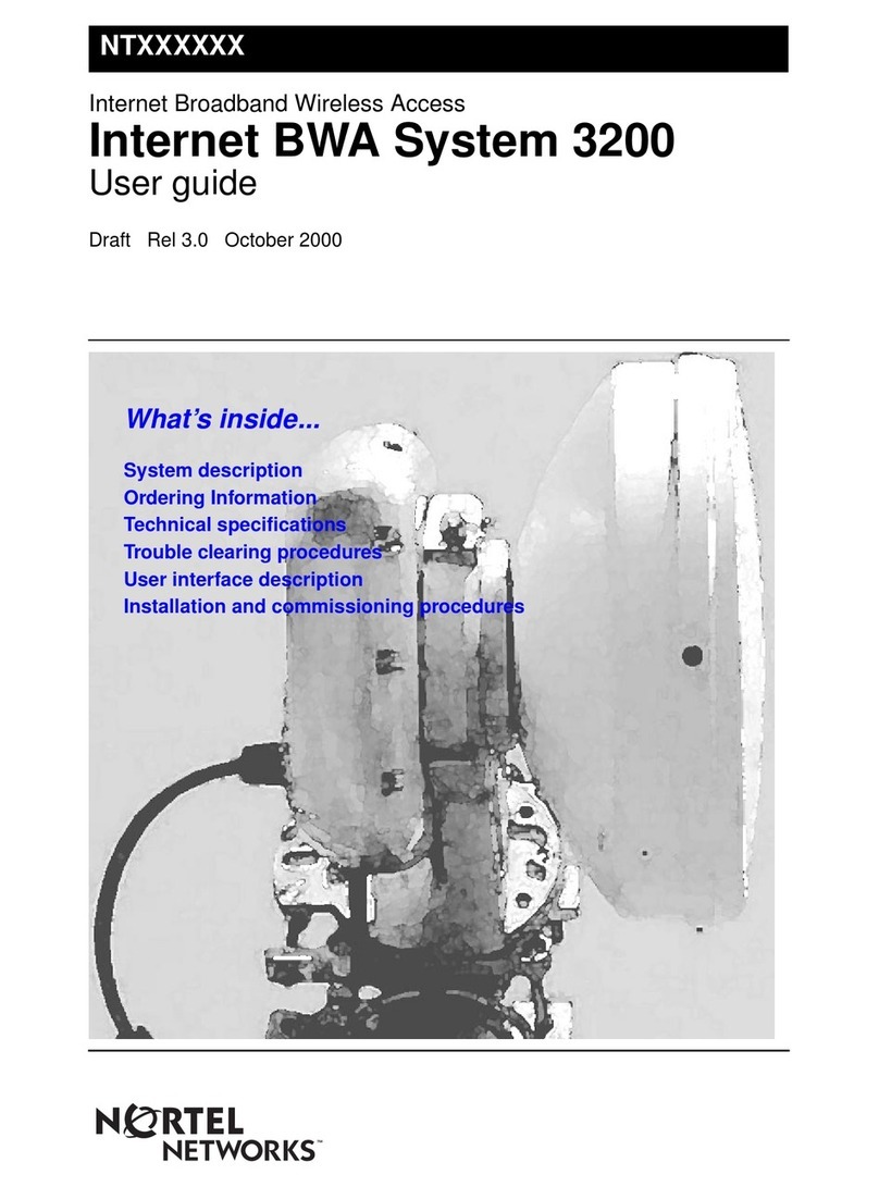 Nortel Internet BWA System 3200 User manual