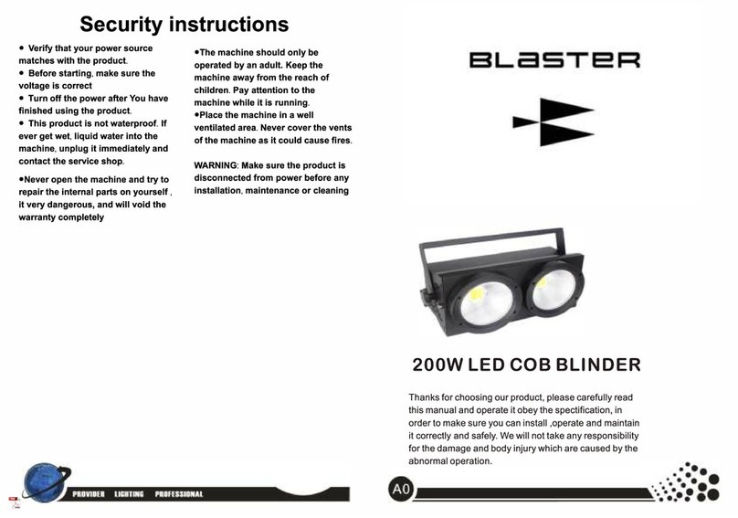 Blaster 200W LED COB BLINDER manual