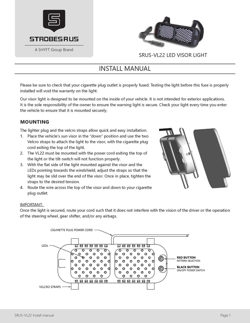 SHYFT STROBESRUS SRUS-VL22 Install manual