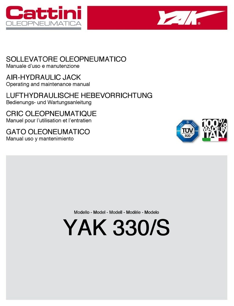 Cattini Oleopneumatica YAK 330/S Operating instructions Cattini Oleopneumatica YAK 330/S Operating instructions