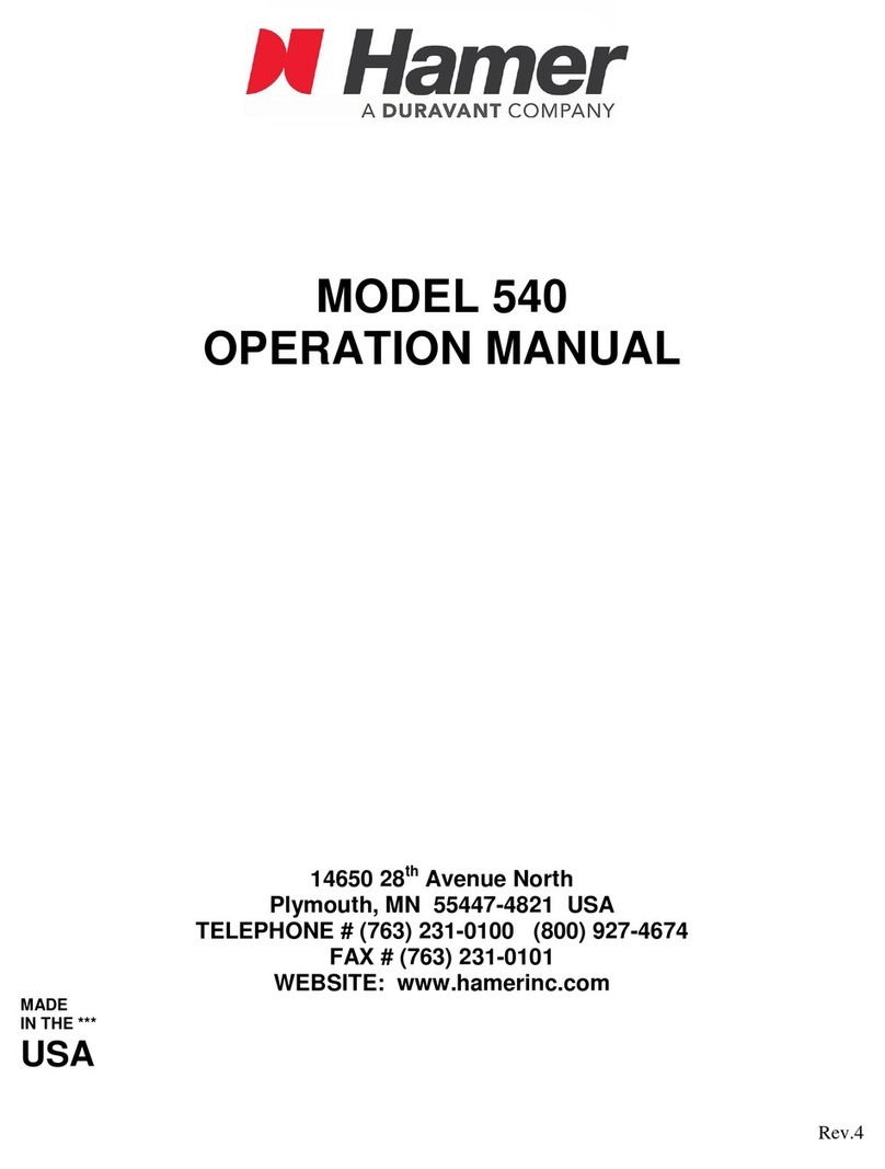 DURAVANT Hamer 540 Operation manual