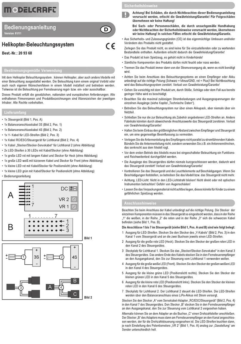 ModelCraft 209368 operating instructions