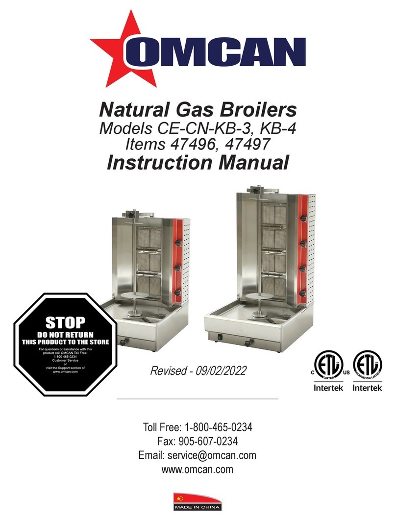 Omcan CE-CN-KB-3 instruction manual