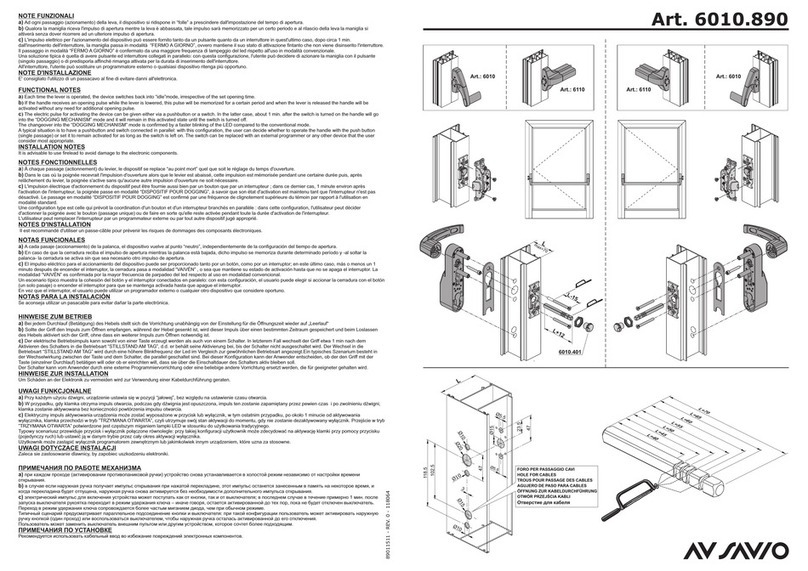 AV SAVIO 6010.890 manual