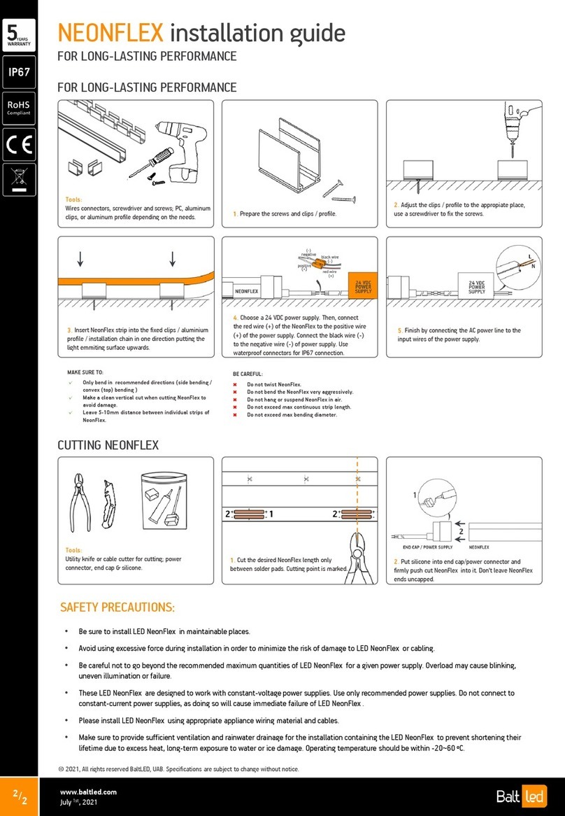 batt led NEONFLEX installation guide