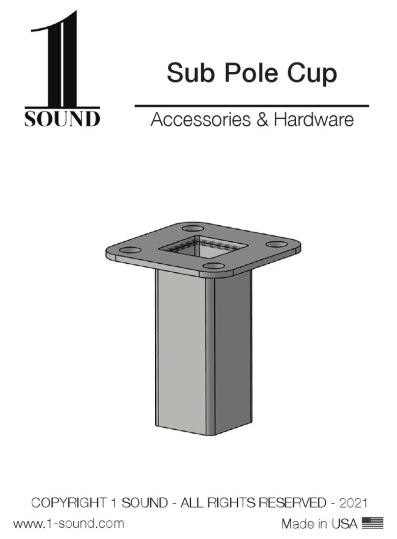 1 Sound Sub Pole Cup installation instructions