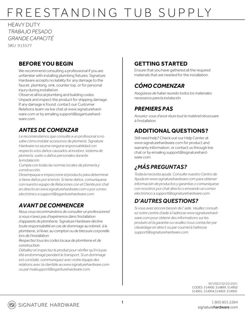 Signature Hardware 913577 User manual