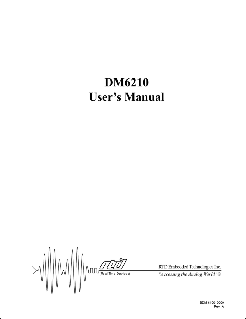 rtd DM6210 user manual