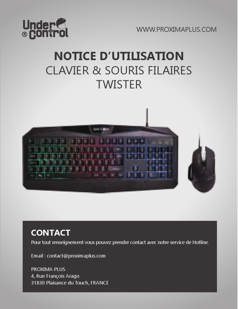 Under Control CLAVIER & SOURIS FILAIRES TWISTER User manual