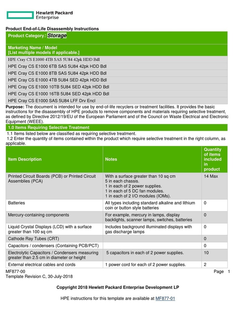 HP Cray CS E1000 Disassembly instructions