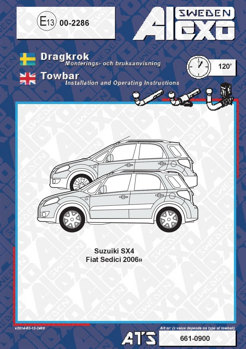 Alexo Sweden E13 00-2286 Installation and operating instructions