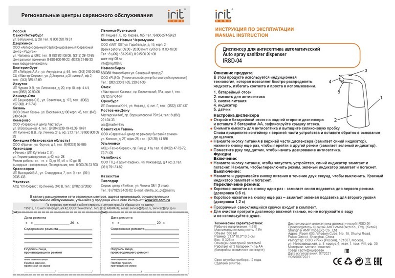 IRIT IRSD-04 Manual instruction