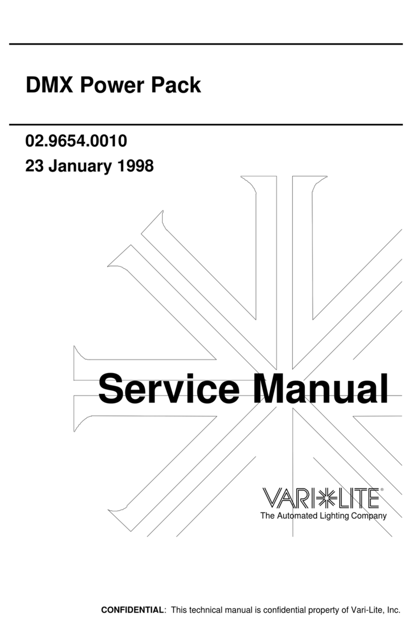 Vari Lite DMX Power Pack C3 Dimmer Service manual