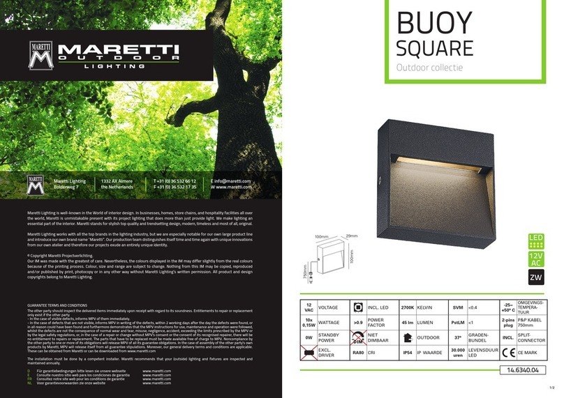 Maretti BUOY SQUARE 14.6340.04 User manual