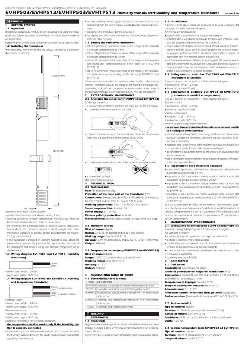 Evco EVHP503 User manual