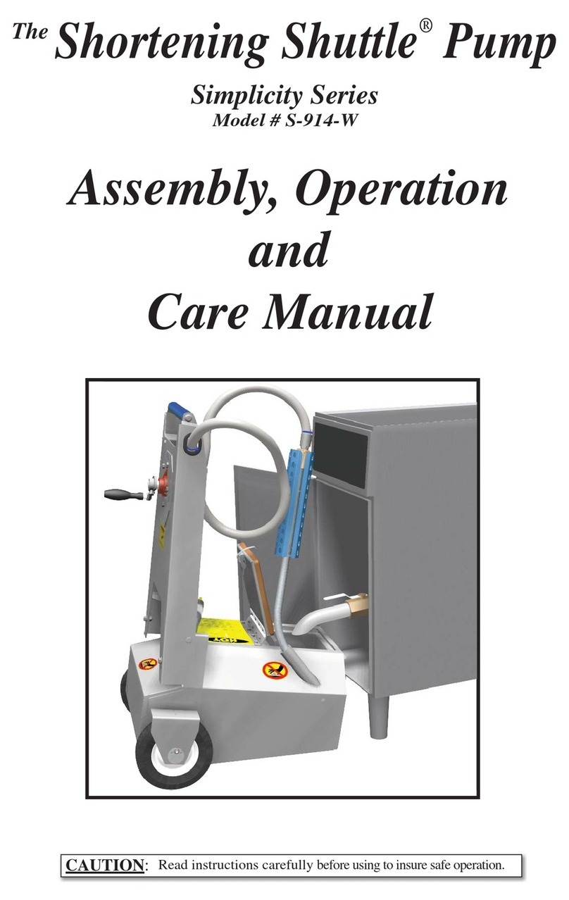 Shortening Shuttle Simplicity Series Assembly, Operation and Care Manual