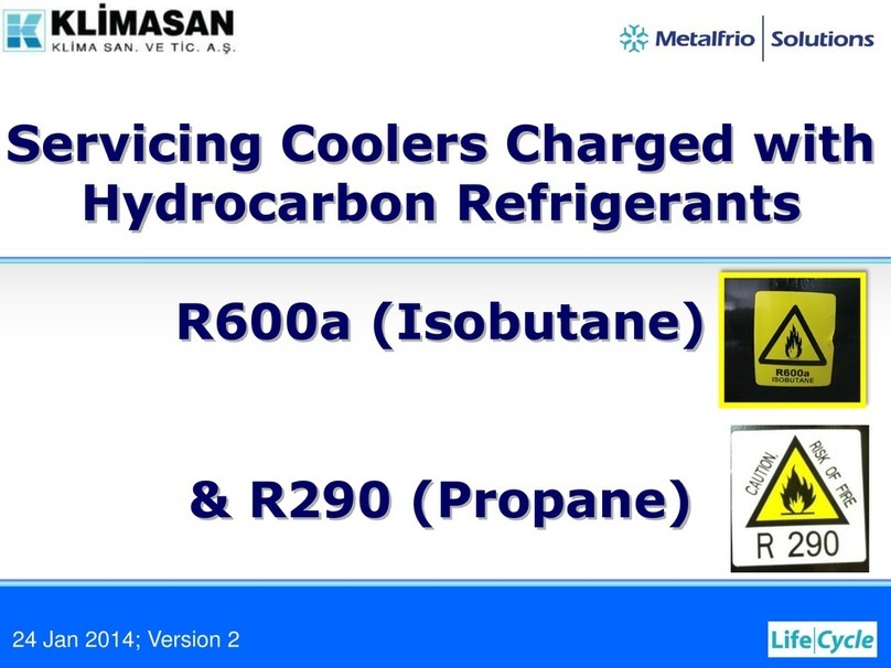 Klimasan R600a Service manual