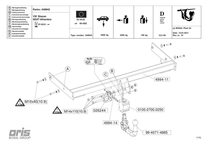 Oris 049943 User manual