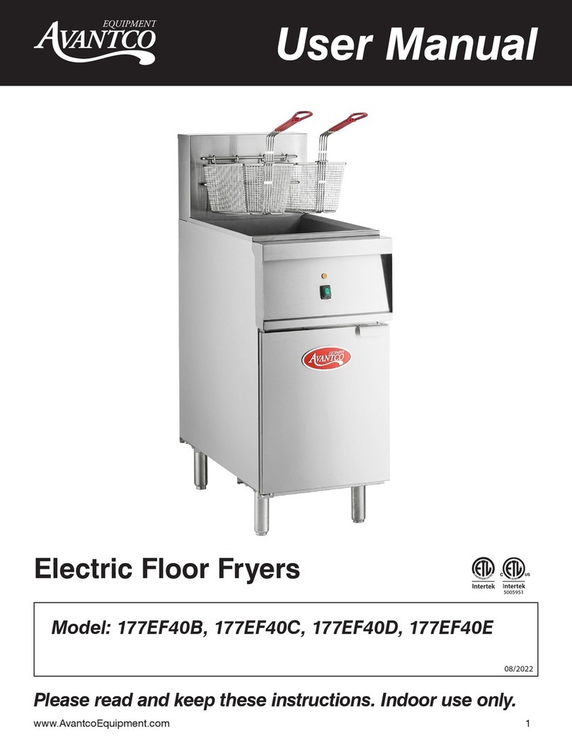 Avantco 177EF40B user manual