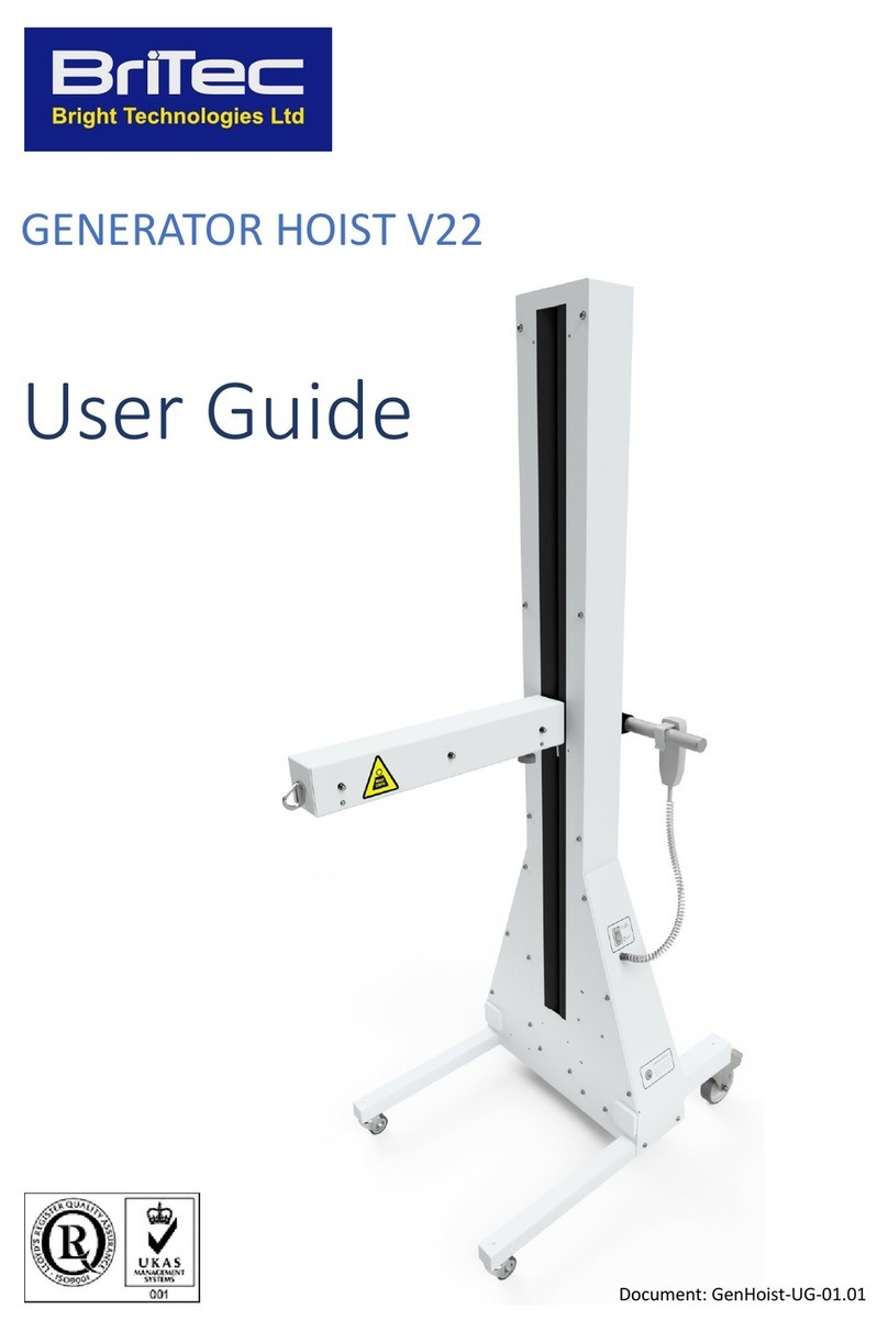 Britec GENERATOR HOIST V22 user guide