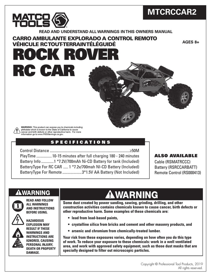 Matco Tools ROCK ROVER RC CAR owner's manual Matco Tools ROCK ROVER RC CAR owner's manual
