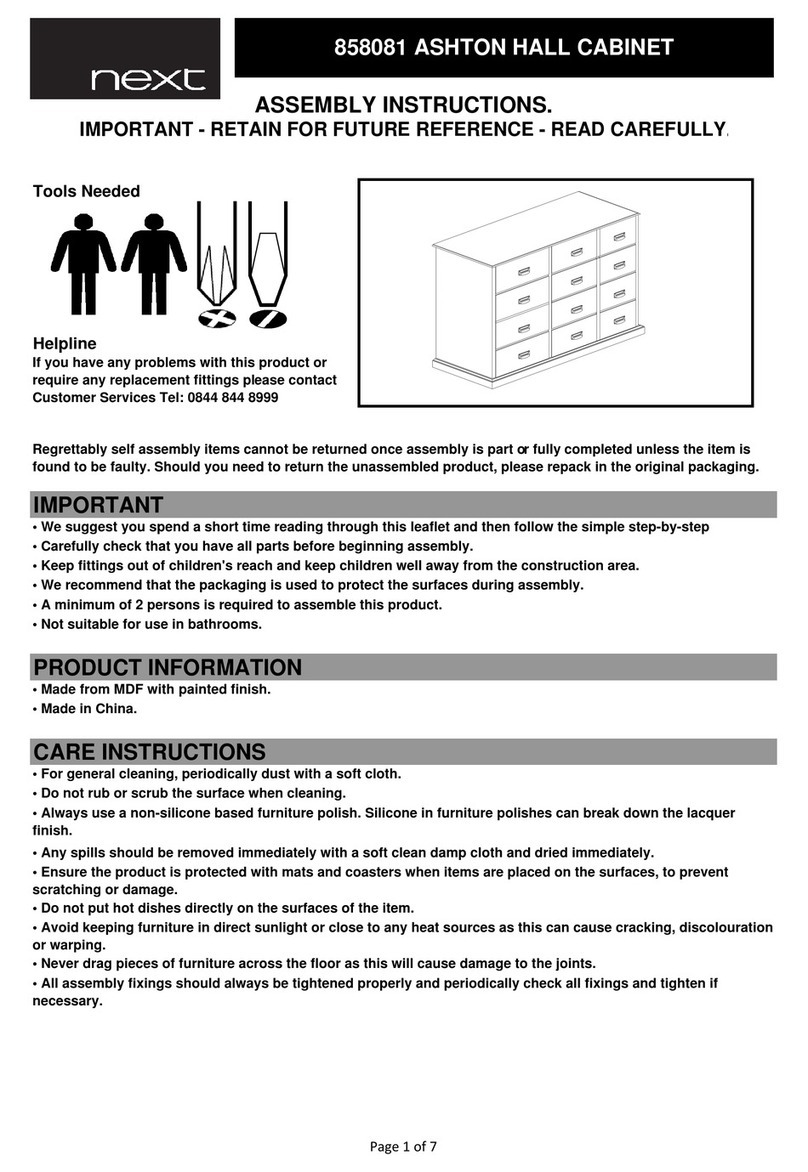 Next ASHTON 858081 User manual Next ASHTON 858081 User manual