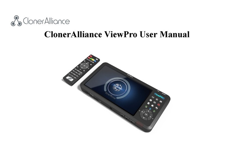 Cloner Alliance ViewPro User manual Cloner Alliance ViewPro User manual
