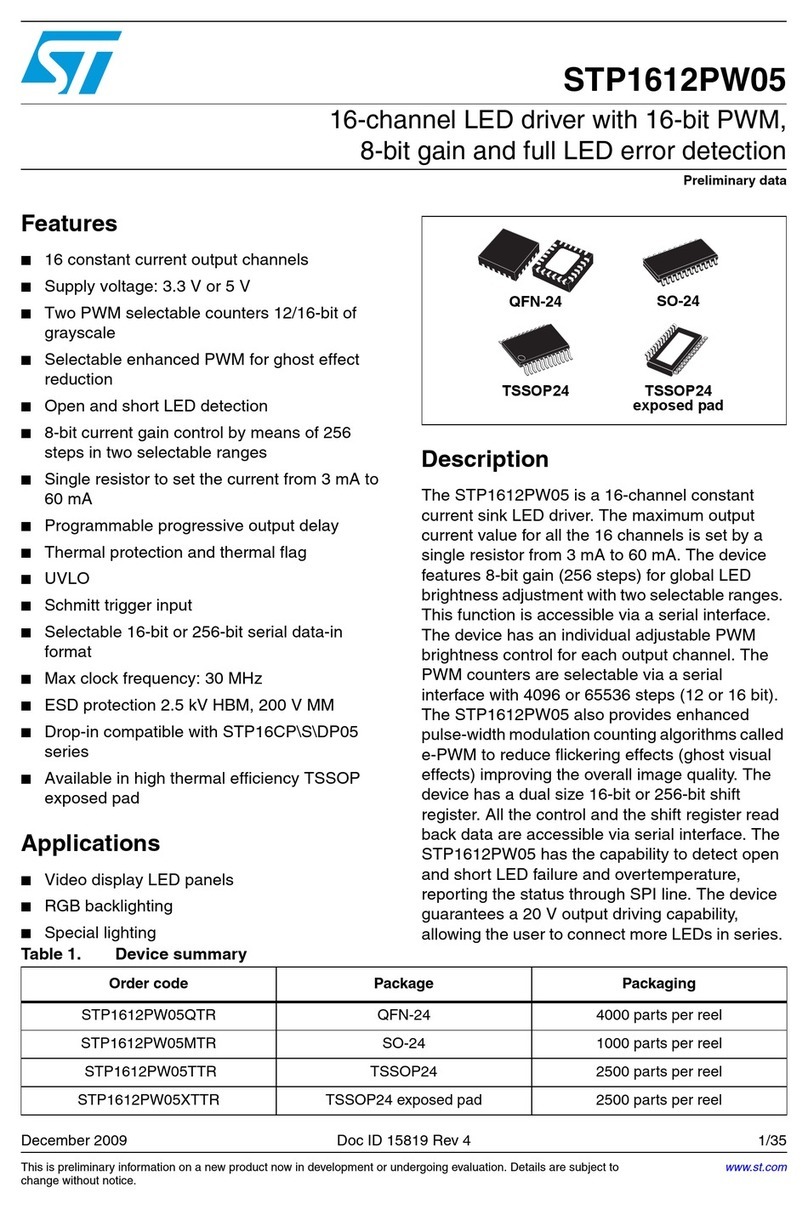 STMicroelectronics STP1612PW05 manual