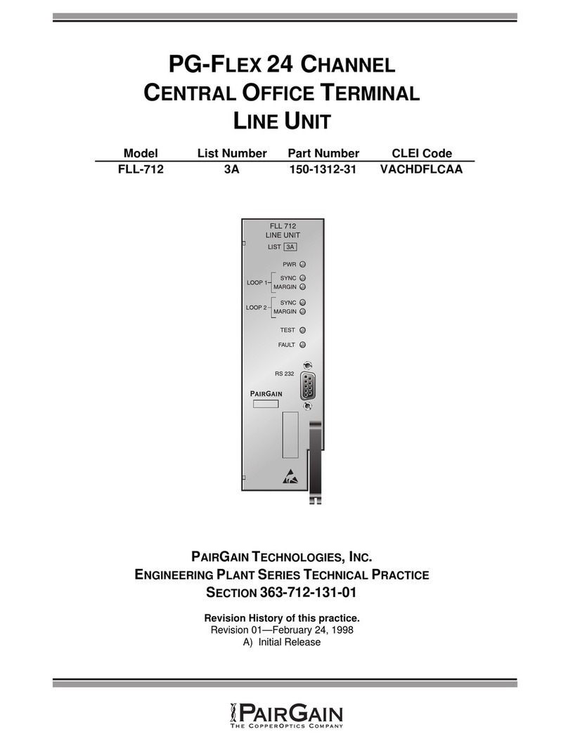 PairGain PG-Flex FLL-712 user manual