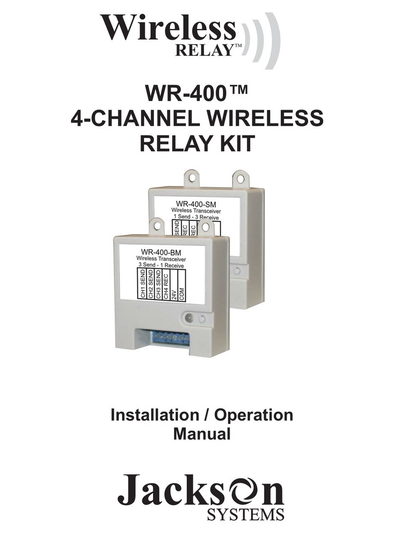 Jackson Wireless RELAY WR-400 Installation & operation manual