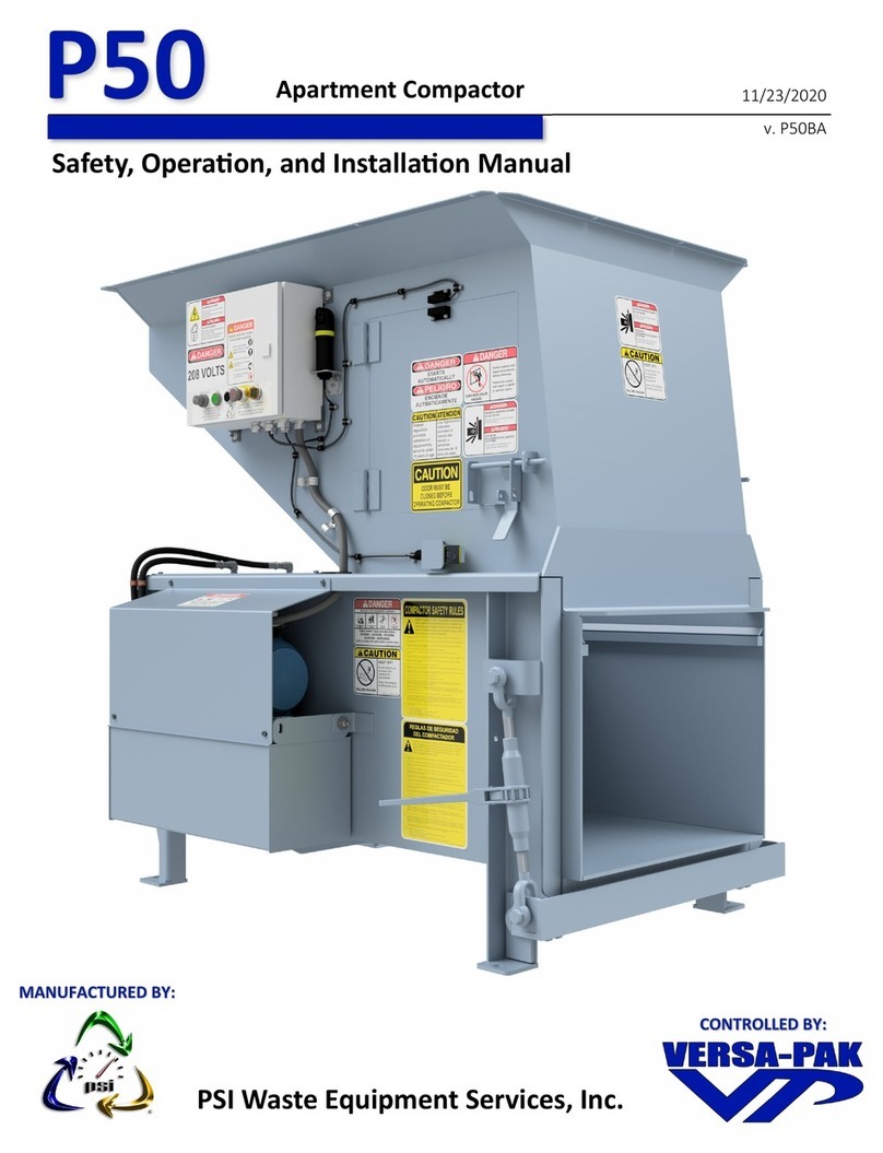 PSI VERSA-PAK P50 Operation and installation manual