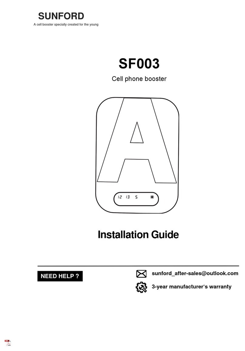 SUNFORD ELECTRONICS SF003 installation guide