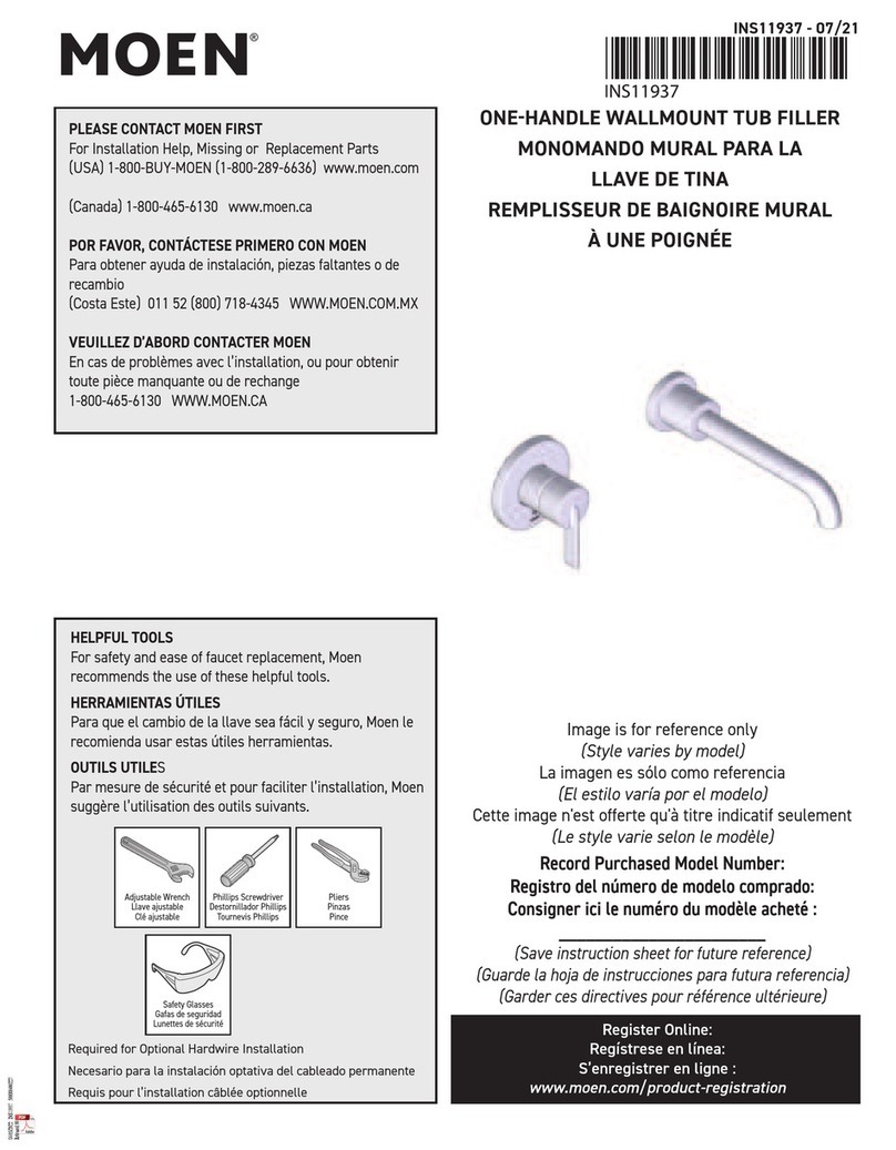 Moen WT961BL installation instructions
