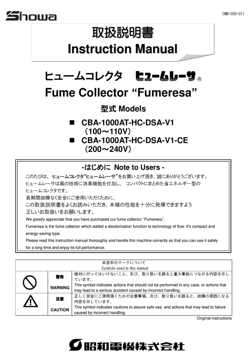Showa Fumeresa CBA-1000AT-HC-DSA-V1 instruction manual