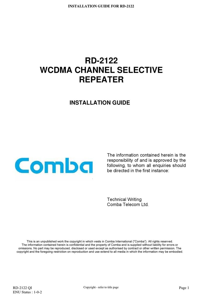 COMBA RD-2122 User manual