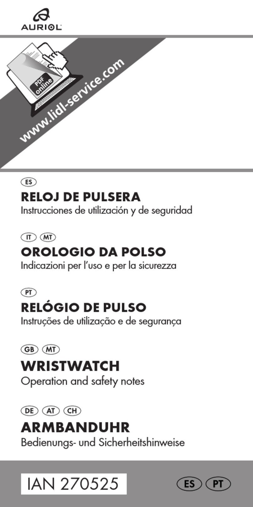 Auriol HG00160A Operation and safety notes