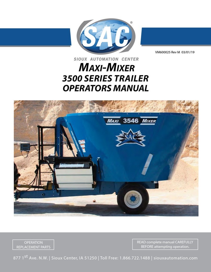 SAC MAXI-MIXER 3500 TRAILER Series User manual
