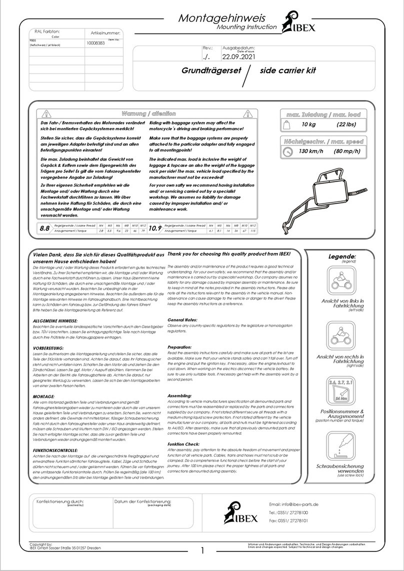 IBEX 10008383 User manual