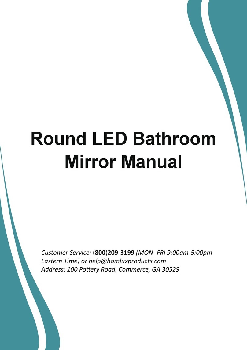 HomLux Round LED Bathroom Mirror manual