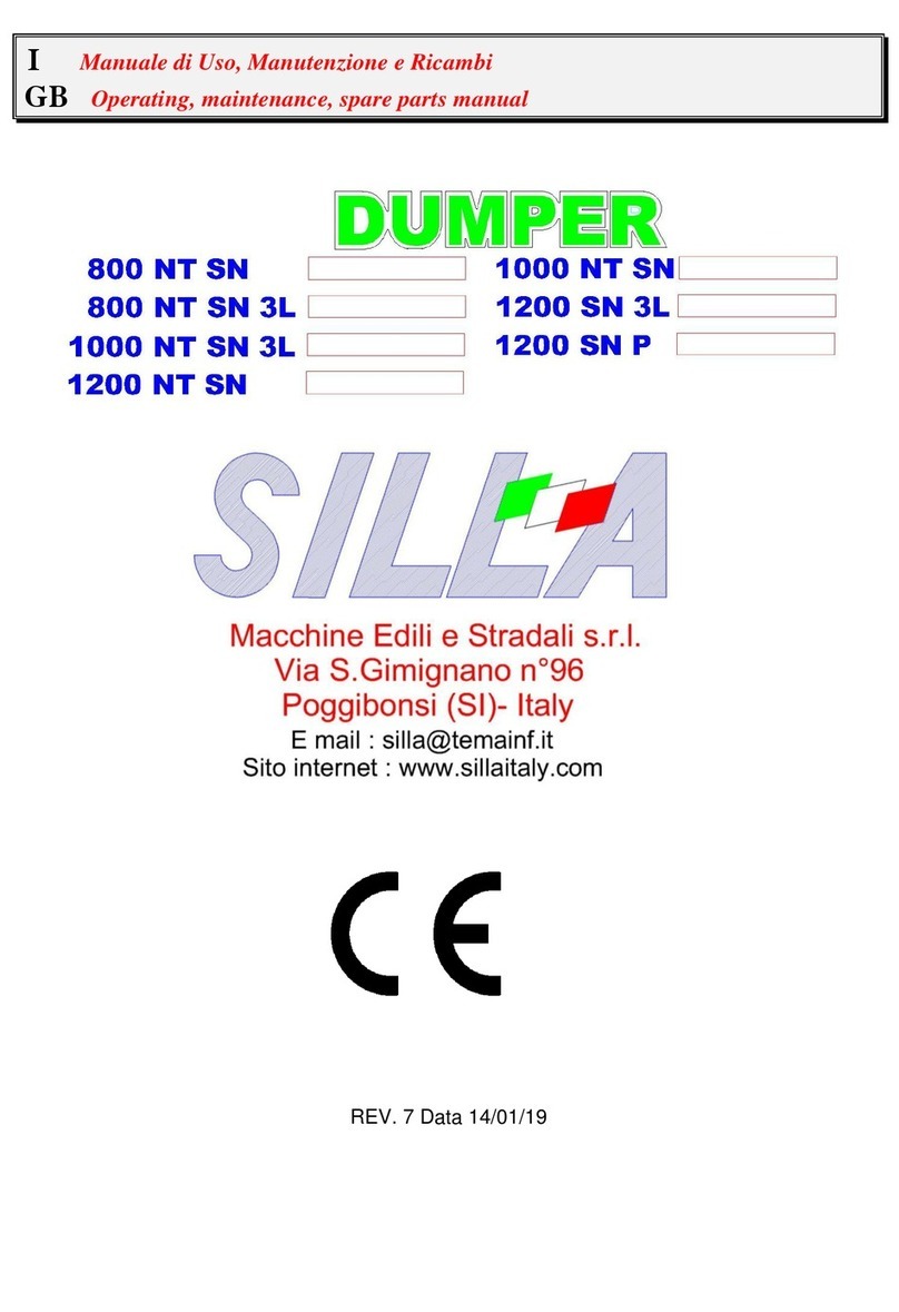 SILLA DUMPER 800 NT SN Operating, maintenance, spare parts manual